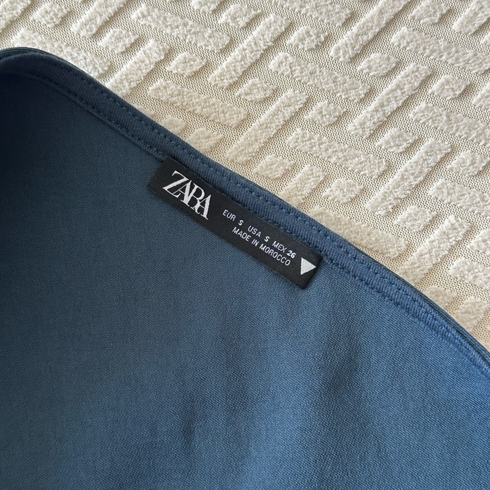 Zara One-Shoulder Top in Deep Blue - Picture 2 of 3